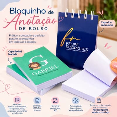 Bloquinho Anotação de Bolso